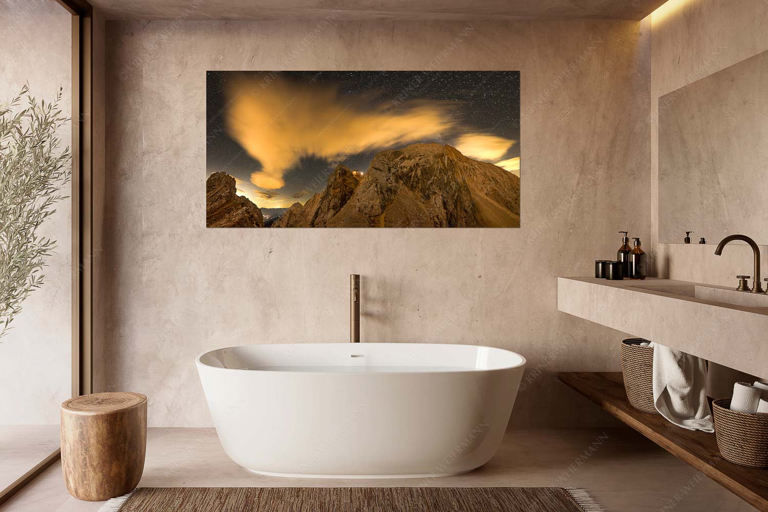 Sternstunden – Wandbild – Größe ca. 180x90cm, Seitenverhältnis 2:1 — Meilerhütte – Wettersteingebirge Die Meilerhütte bei Nacht tront wie eine Kanzel - Sternstunden - Wandbild - Größe ca. 180x90cm, Seitenverhältnis 2:1 - Meilerhütte - Wettersteingebirge - weitere Infos unter https://www.kriner-weiermann.de