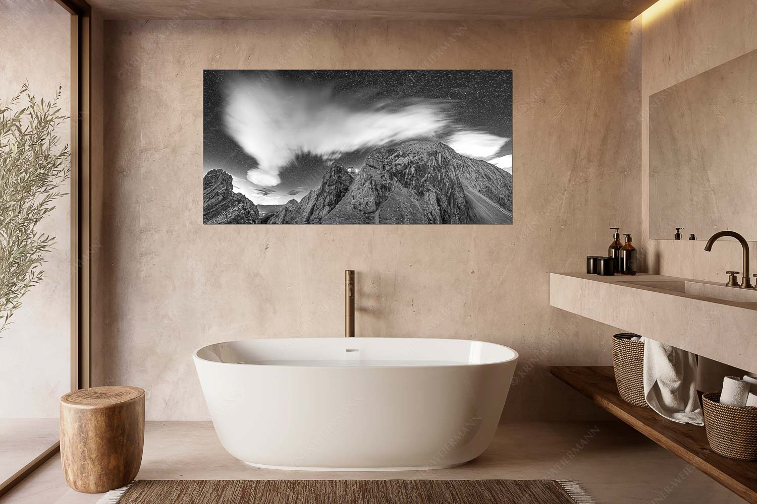 Sternstunden – Wandbild – Größe ca. 180x90cm, Seitenverhältnis 2:1 — Meilerhütte – Wettersteingebirge Die Meilerhütte bei Nacht tront wie eine Kanzel - Sternstunden - Wandbild - Größe ca. 180x90cm, Seitenverhältnis 2:1 - Meilerhütte - Wettersteingebirge - weitere Infos unter https://www.kriner-weiermann.de