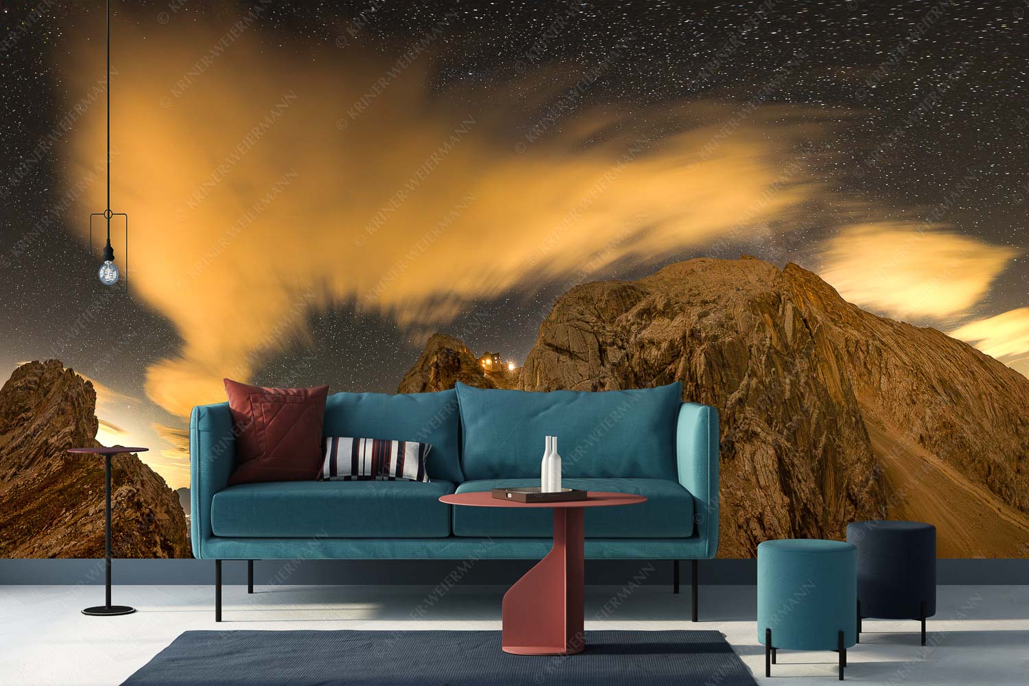 Sternstunden – Fototapete – Größe ca. 400x200cm, Seitenverhältnis 2:1 — Meilerhütte – Wettersteingebirge Die Meilerhütte bei Nacht tront wie eine Kanzel - Sternstunden - Fototapete - Größe ca. 400x200cm, Seitenverhältnis 2:1 - Meilerhütte - Wettersteingebirge - weitere Infos unter https://www.kriner-weiermann.de