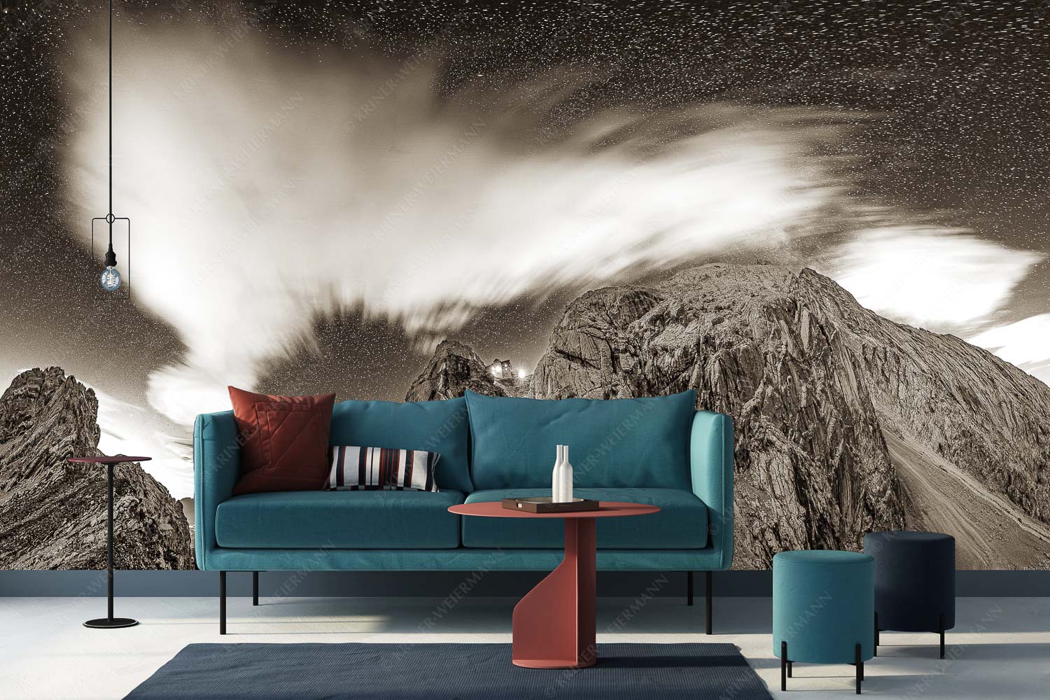 Sternstunden – Fototapete – Größe ca. 400x200cm, Seitenverhältnis 2:1 — Meilerhütte – Wettersteingebirge Die Meilerhütte bei Nacht tront wie eine Kanzel - Sternstunden - Fototapete - Größe ca. 400x200cm, Seitenverhältnis 2:1 - Meilerhütte - Wettersteingebirge - weitere Infos unter https://www.kriner-weiermann.de
